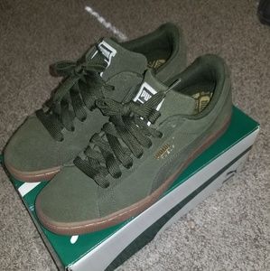 Puma suede classic forest green gumsole